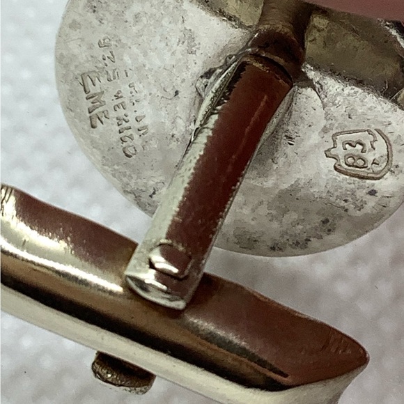 Vintage Sterling Silver 925 Aztec-Mayan Calendar Cufflinks - Picture 5 of 7